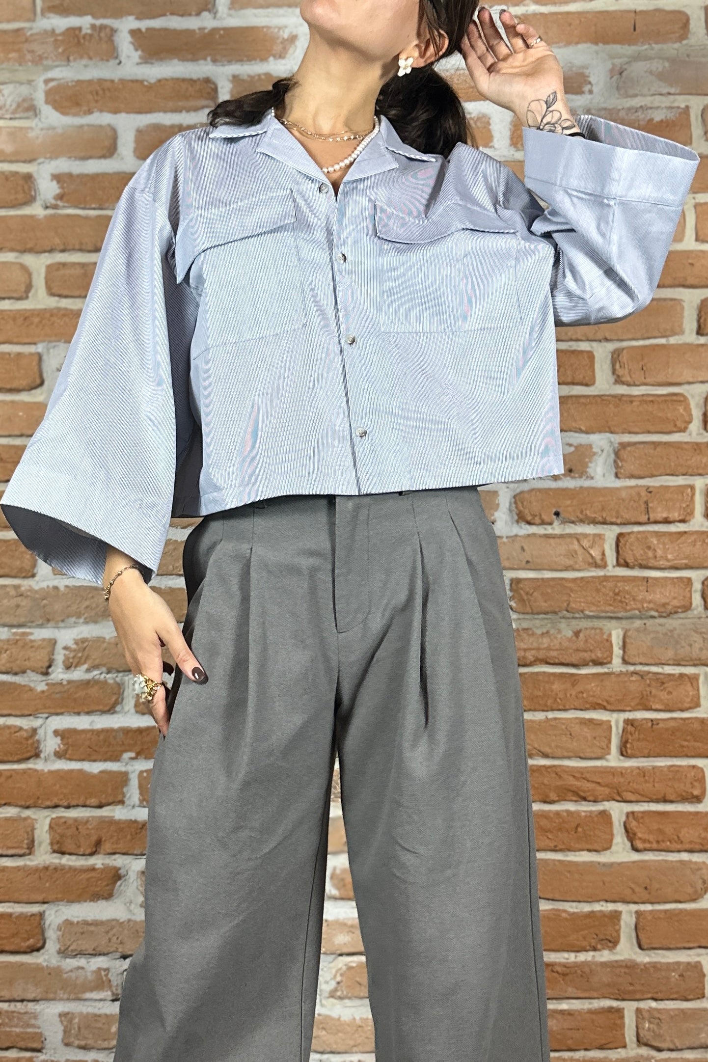 LISBONA CROP KIMONO