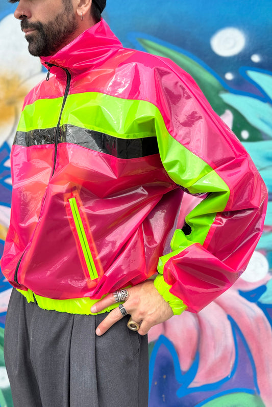 BOMBER RIGHE FLUO
