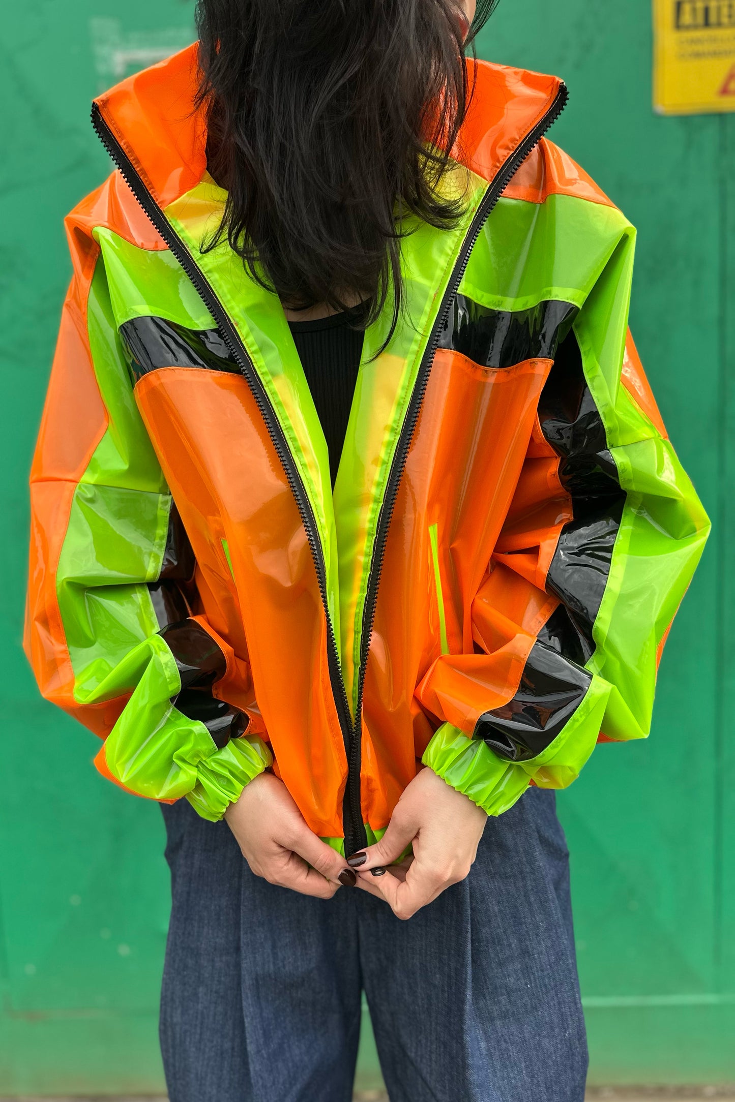 BOMBER RIGHE FLUO